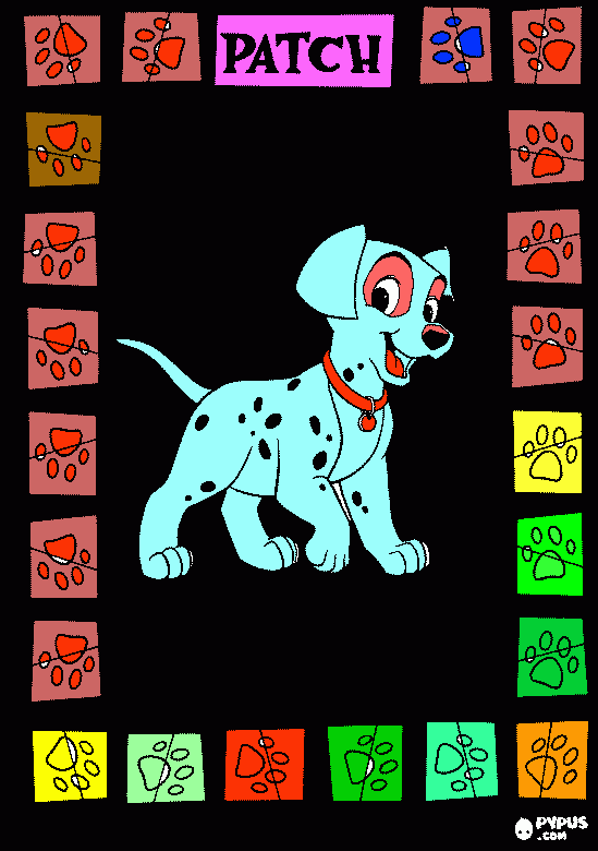 Omalovánka 101 DALMATÝNŮ