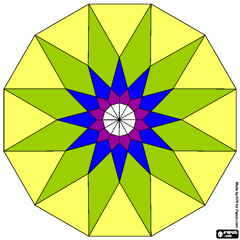 Omalovánka 12 ctiúhelník