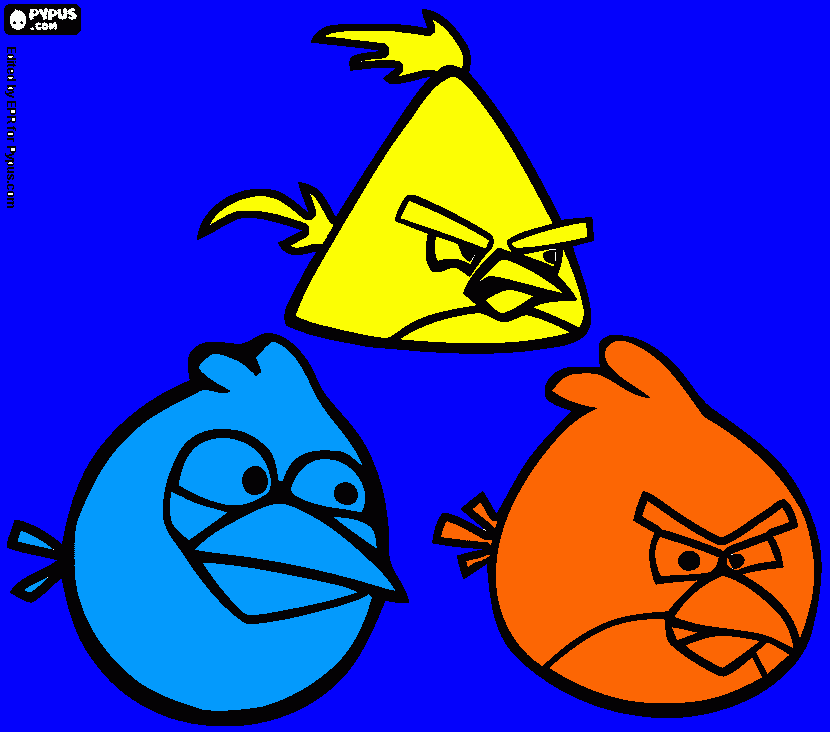 Omalovánka 3 Angrybirdsy ve vodě