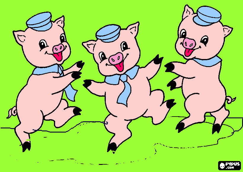 Omalovánka 3 prasátka