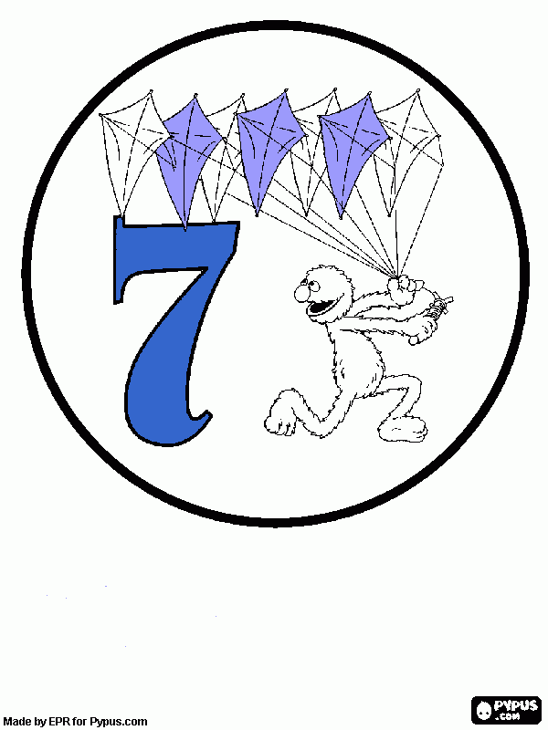 Omalovánka 7 narozeniny