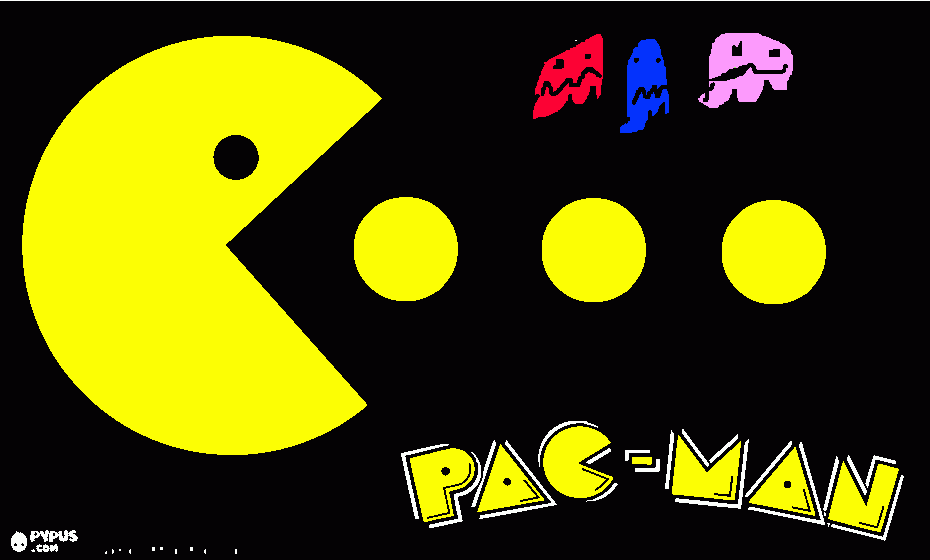 Omalovánka Ahoj, já jsem Pac-man.