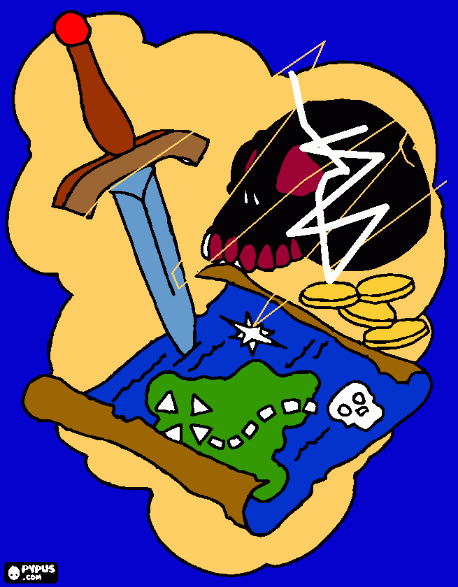 Omalovánka ahoj maminko, zdravi te pirat Paja a pirat tatinek. pa. h.