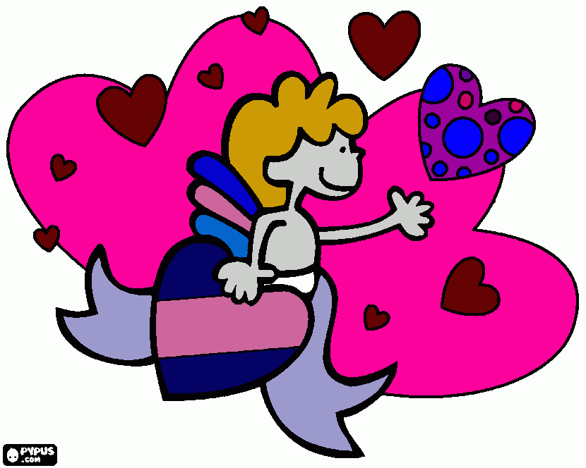 Omalovánka andělíček