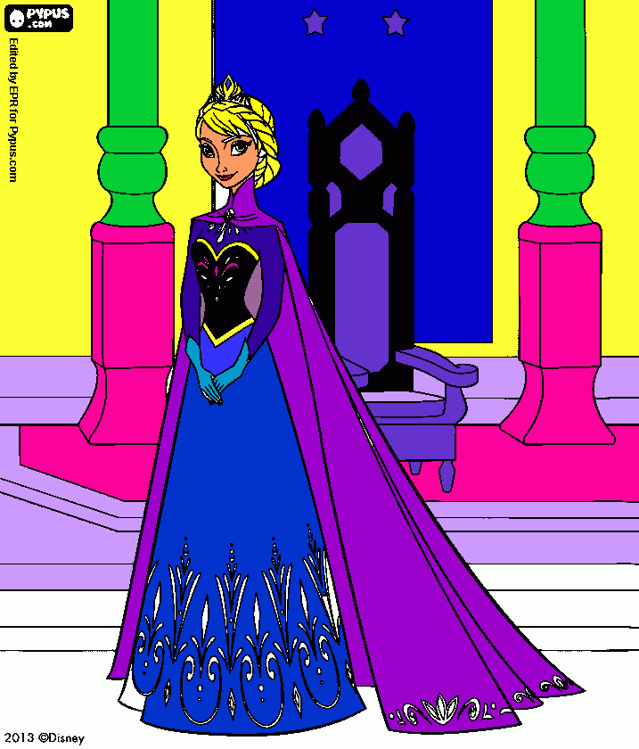 Omalovánka Anetka Královna Elsa