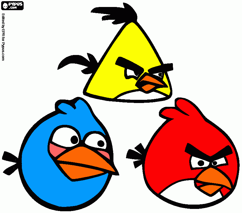 Omalovánka Angry bird