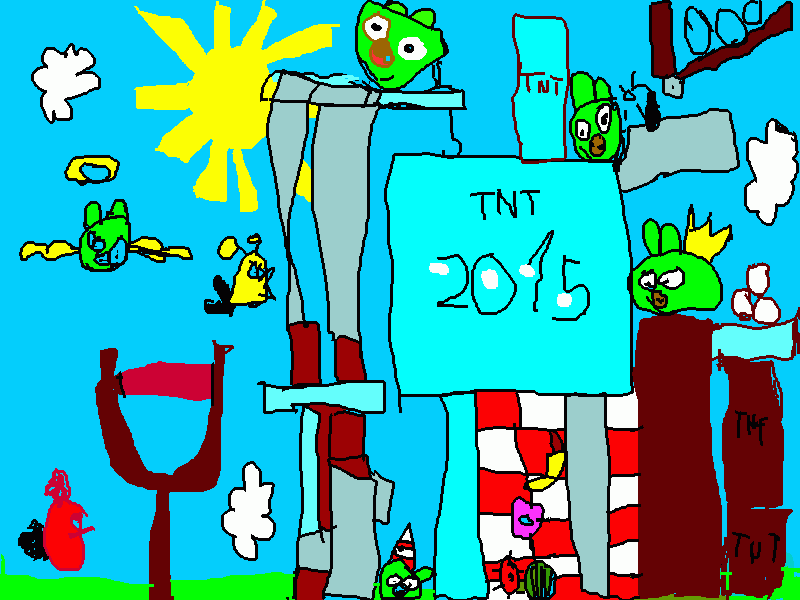 Omalovánka angry birds tnt 2015