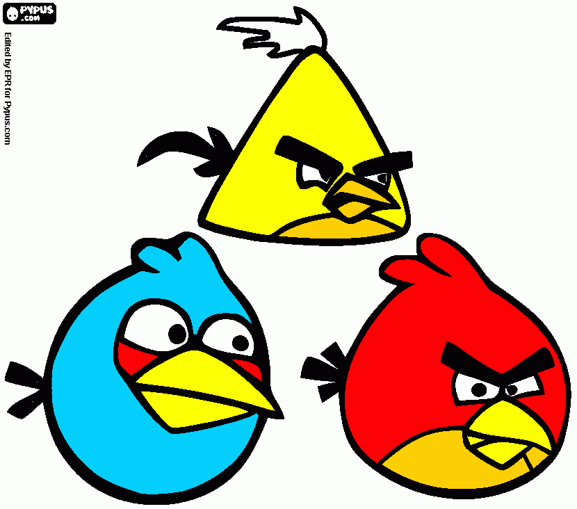 Omalovánka angry byrds