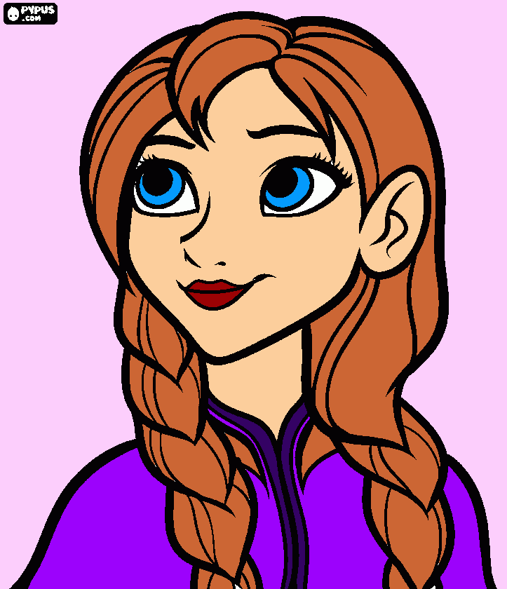 Omalovánka Anna - ledové království