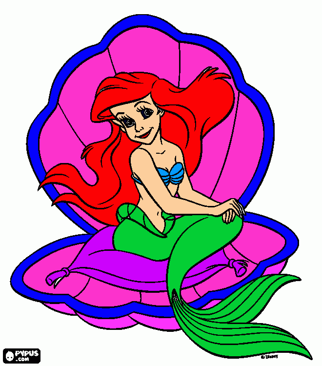 Omalovánka Ariel na polstari 