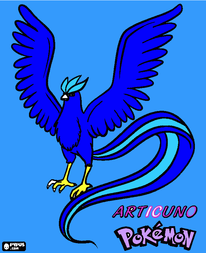 Omalovánka articuno pokemon