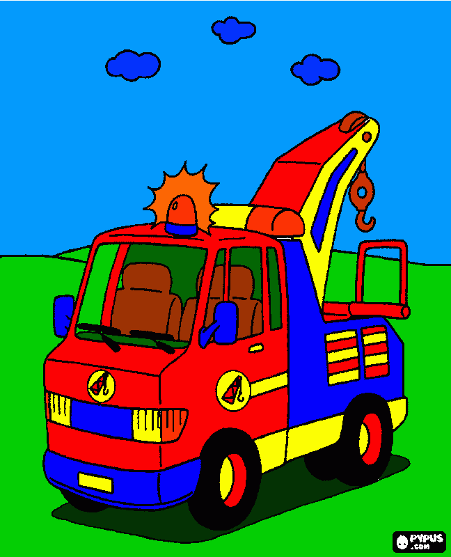 Omalovánka Asistenční odtahové vozidlo