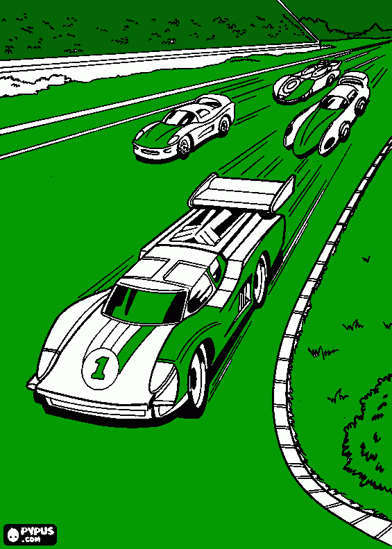 Omalovánka Auta závodí Nascar