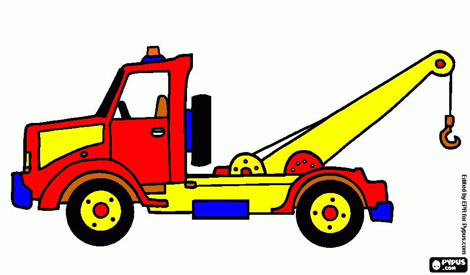 Omalovánka Auto na tažení vozidel