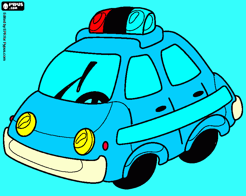 Omalovánka auto policie