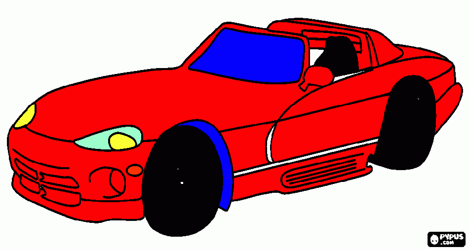 Omalovánka Auto červené