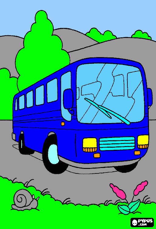 Omalovánka Autobus for you Daddy