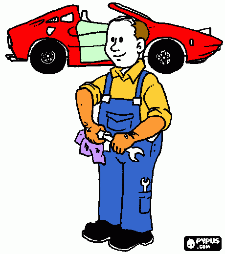 Omalovánka automechanik