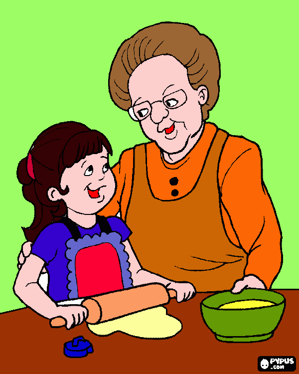 Omalovánka babička a já