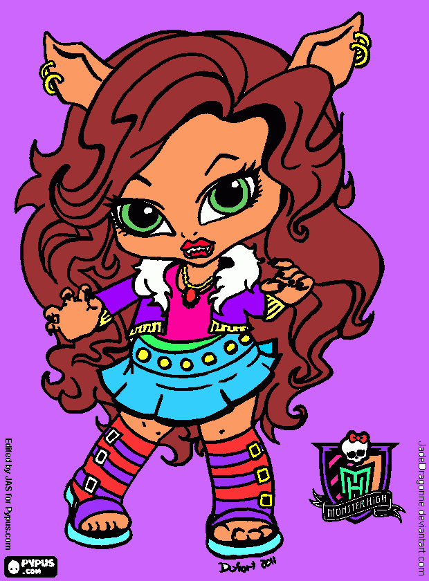 Omalovánka baby Clawdeen