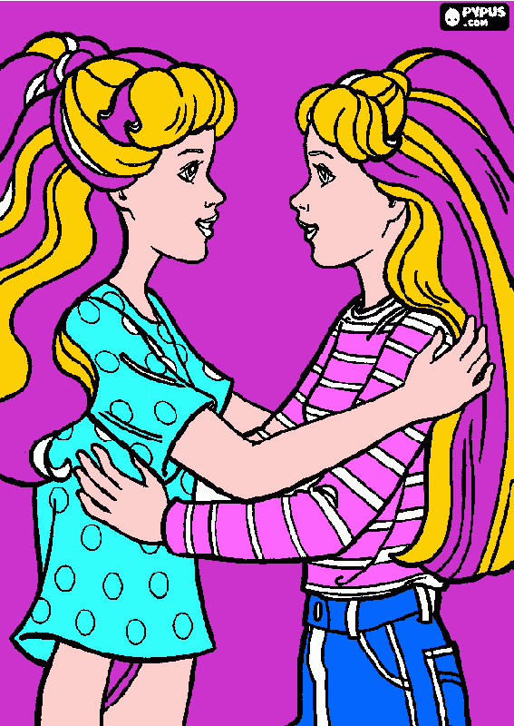 Omalovánka barbie dve