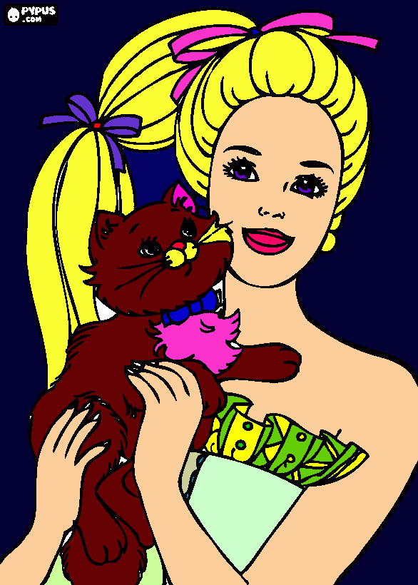 Omalovánka barbie omalovanku