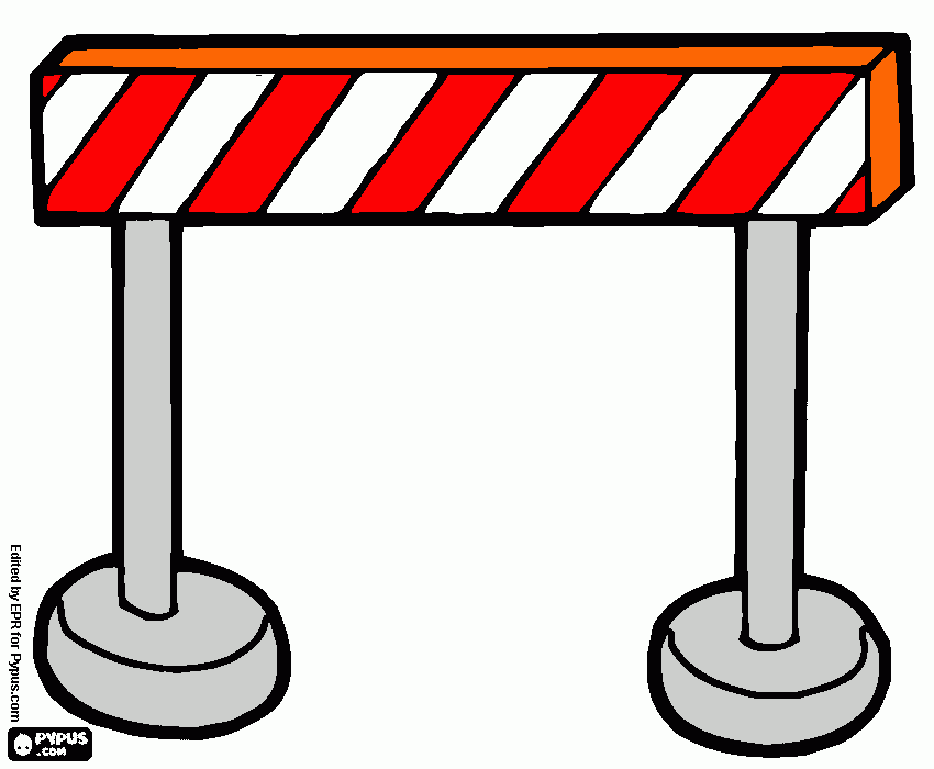 Omalovánka Bezpečnostní bariéra barevná