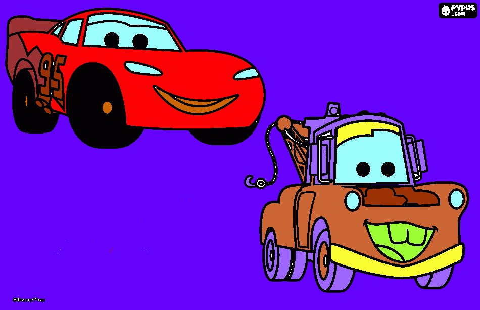 Omalovánka Blesk + Bourák