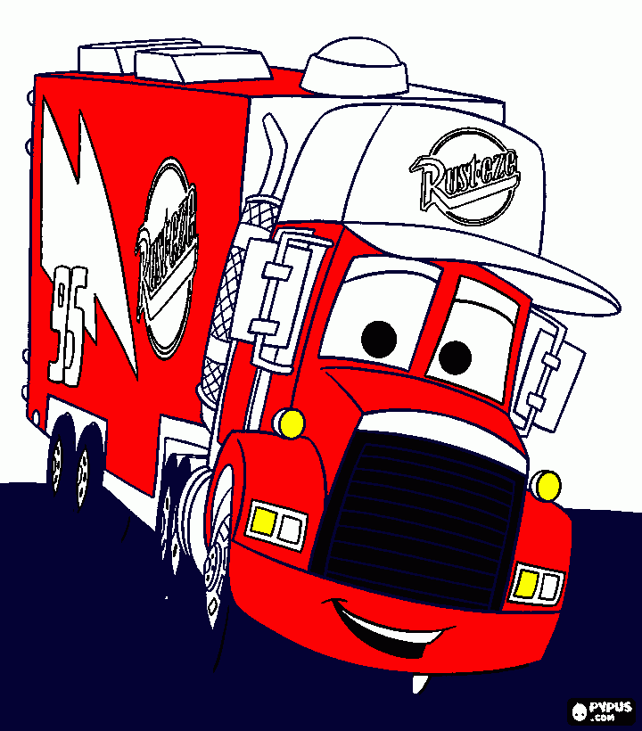 Omalovánka Blesk kamion