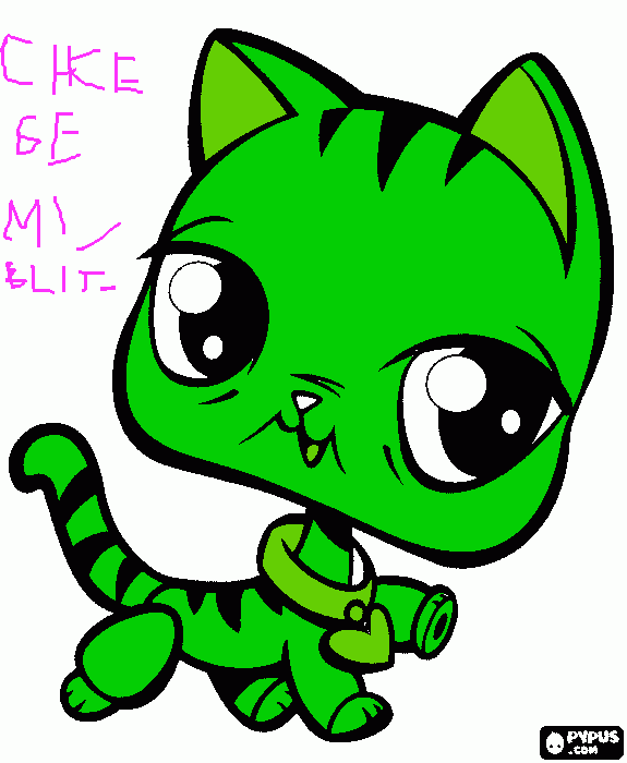 Omalovánka blijící kočka