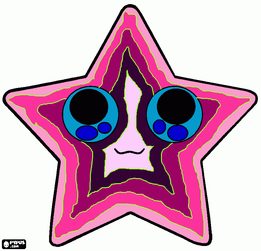 Omalovánka bláznivá hvězdice