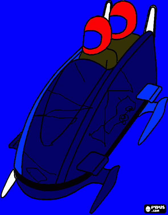 Omalovánka boby připravené na sněžném ledu pod sněhem