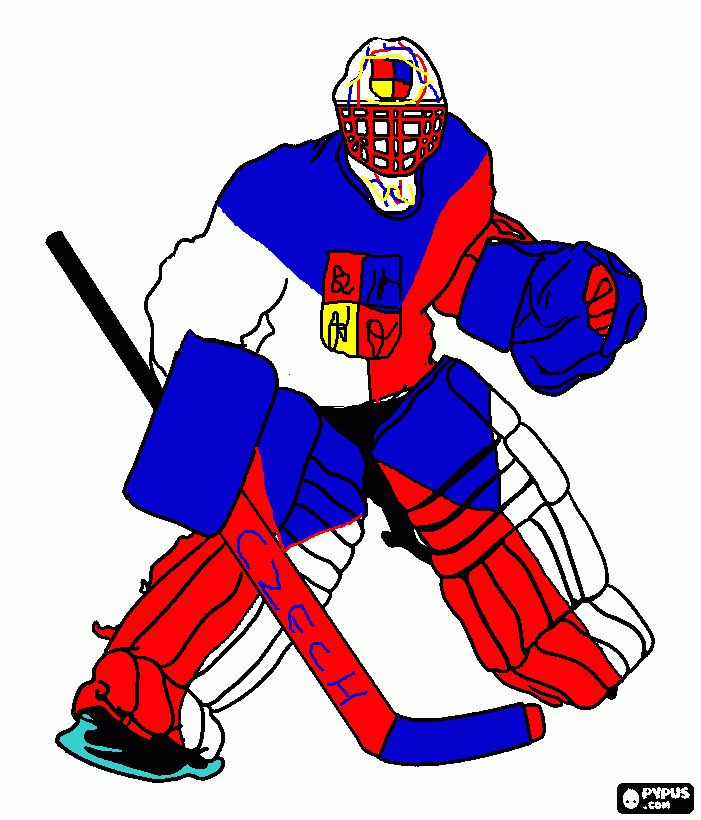 Omalovánka Brankář ČR na ZOH v Soči 2014