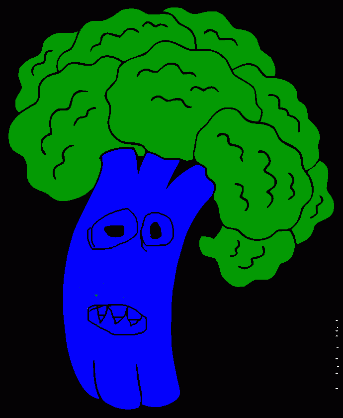 Omalovánka Brokolice na tabulce