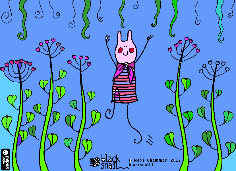 Omalovánka brouk v přírodě