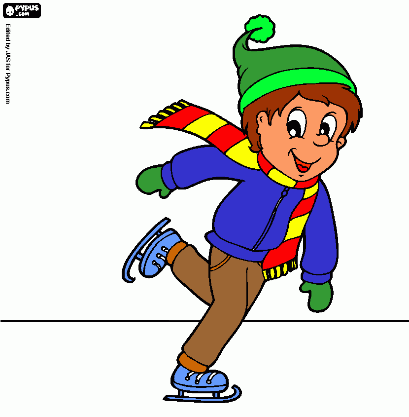 Omalovánka bruslař