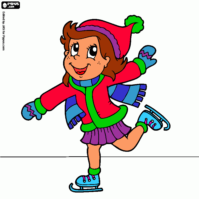 Omalovánka bruslařka