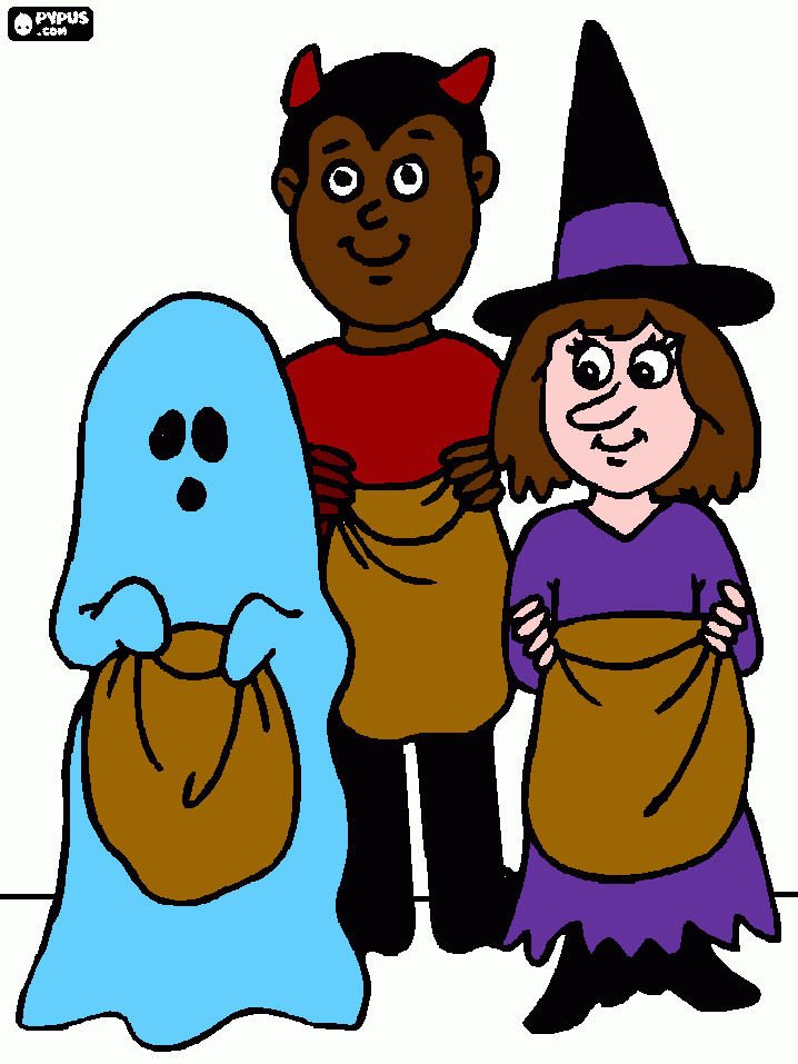 Omalovánka bubák,čarodějnice,čert.....