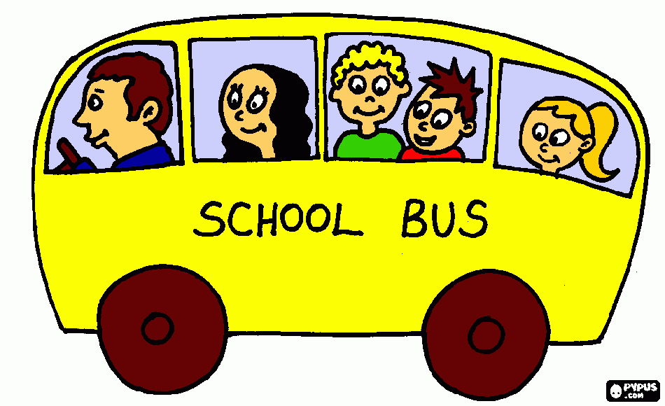 Omalovánka bus na tisk