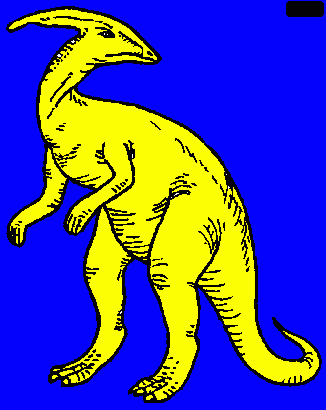 Omalovánka býložravý parasaurolofus