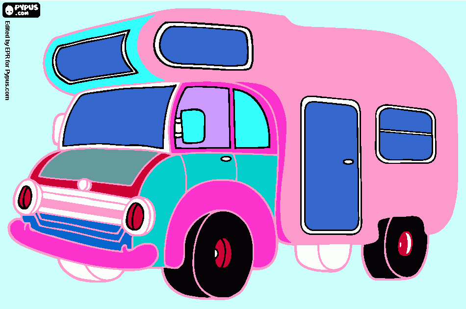 Omalovánka caravan pre mamičku