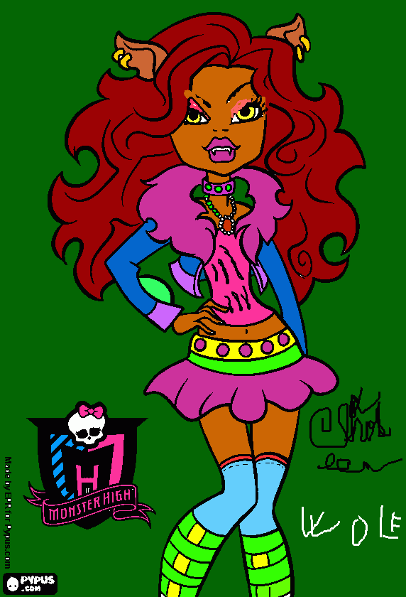 Omalovánka Clawdeen   Wolf