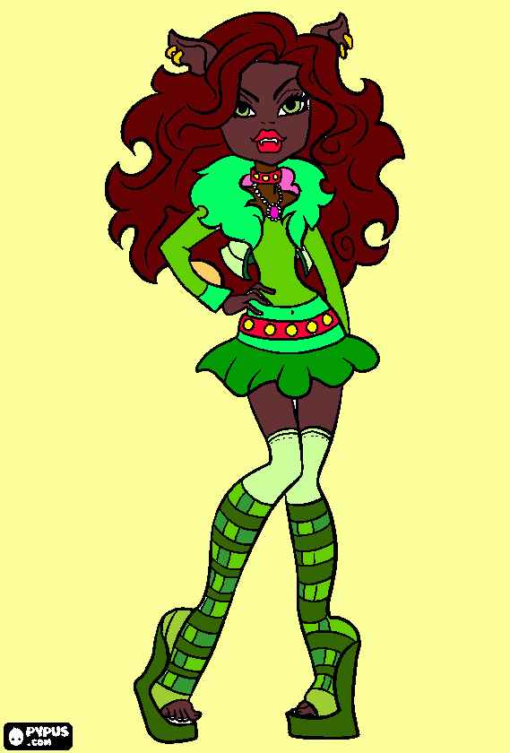 Omalovánka Clawdeen- Monster High