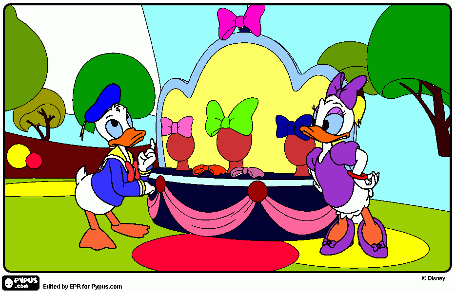 Omalovánka daisy a d onald