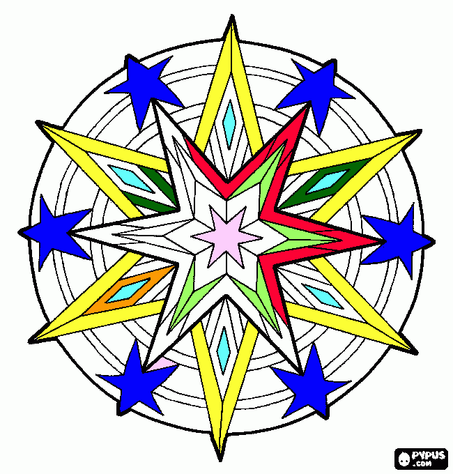 Omalovánka dalsi mandala