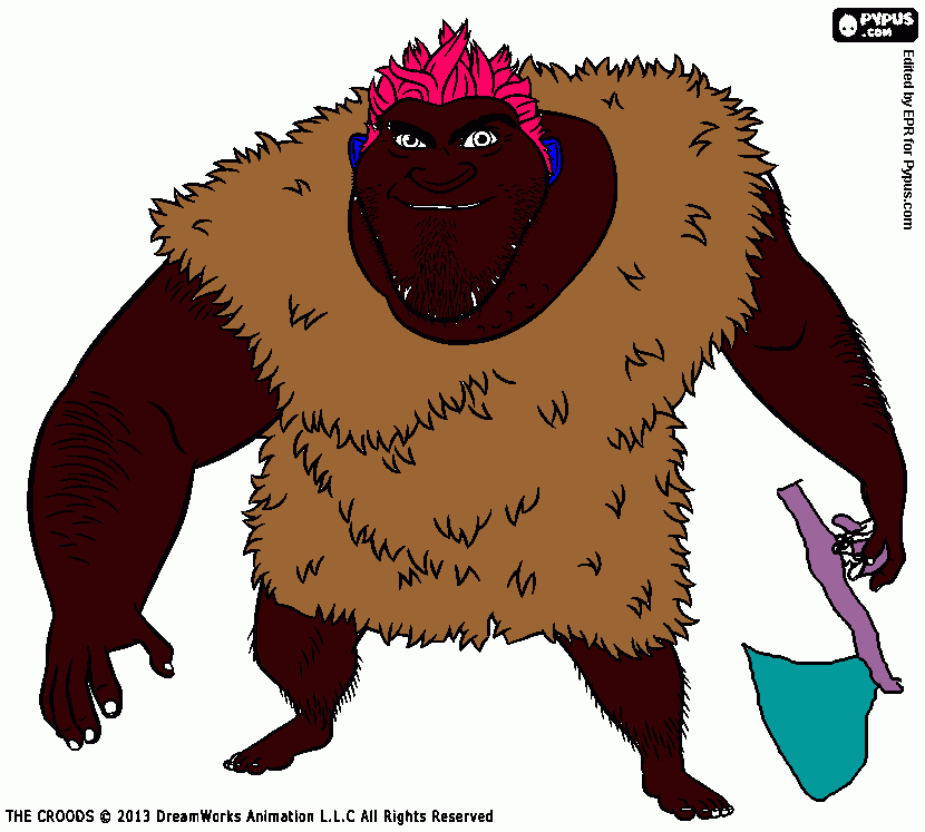 Omalovánka dan v pravěku jenom trochu hubenější 