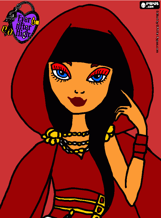 Omalovánka dcera červene karkulky