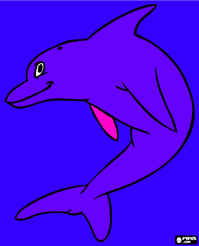 Omalovánka delfín pro radost