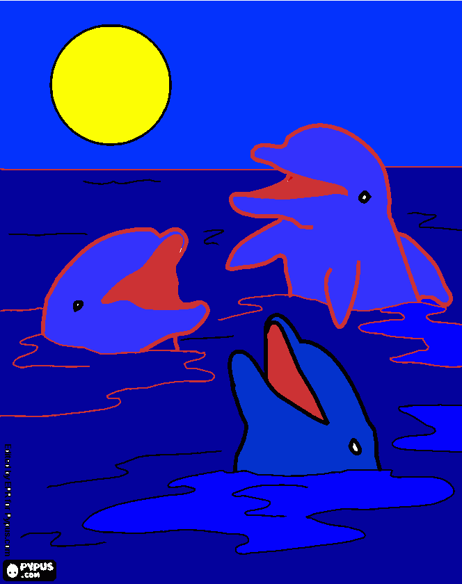 Omalovánka Delfíni obrázek