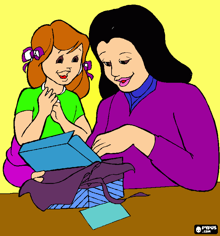 Omalovánka den matiek